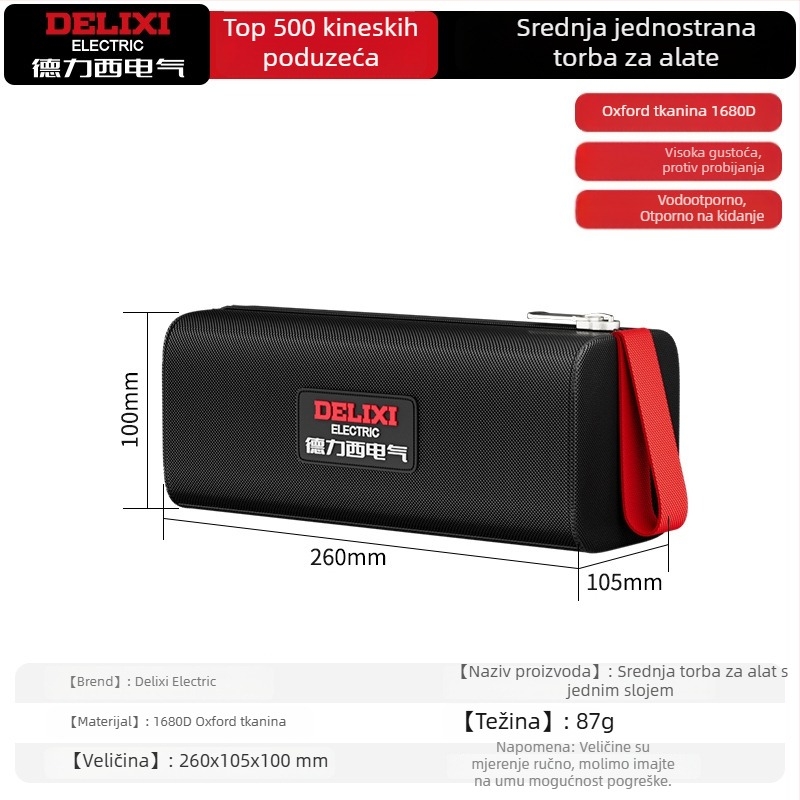 Platnena torba za alate za električare — čvrsta i izdržljiva, višenamjenska prijenosna torba za popravke i drvnu obradu