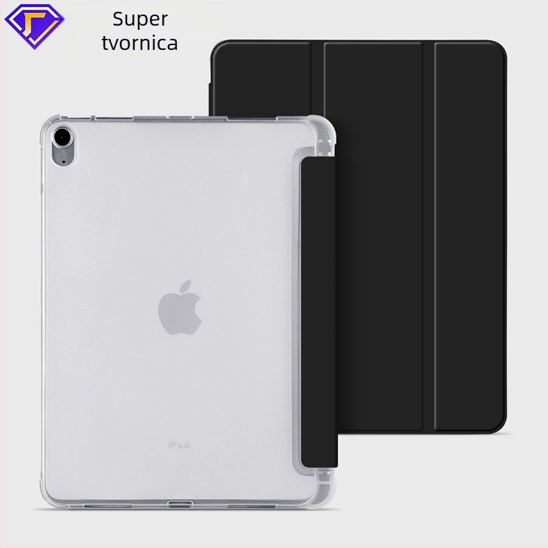 Kućište za iPad Pro 11 inča s pretincom za olovku, poluprozirno matno donje dno, prozirni TPU rubovi, potpuno pokriće