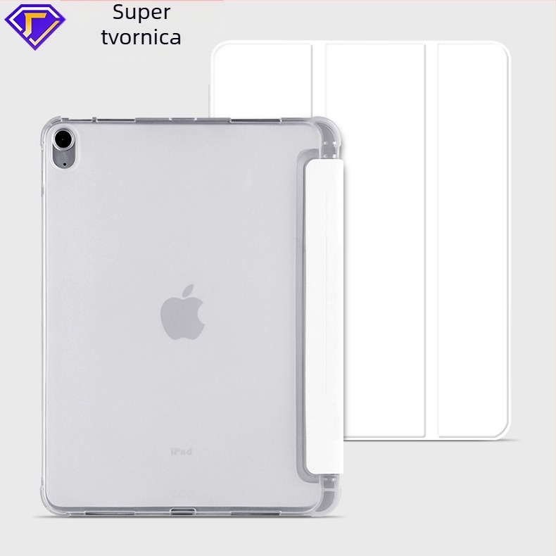Kućište za iPad Pro 11 inča s pretincom za olovku, poluprozirno matno donje dno, prozirni TPU rubovi, potpuno pokriće