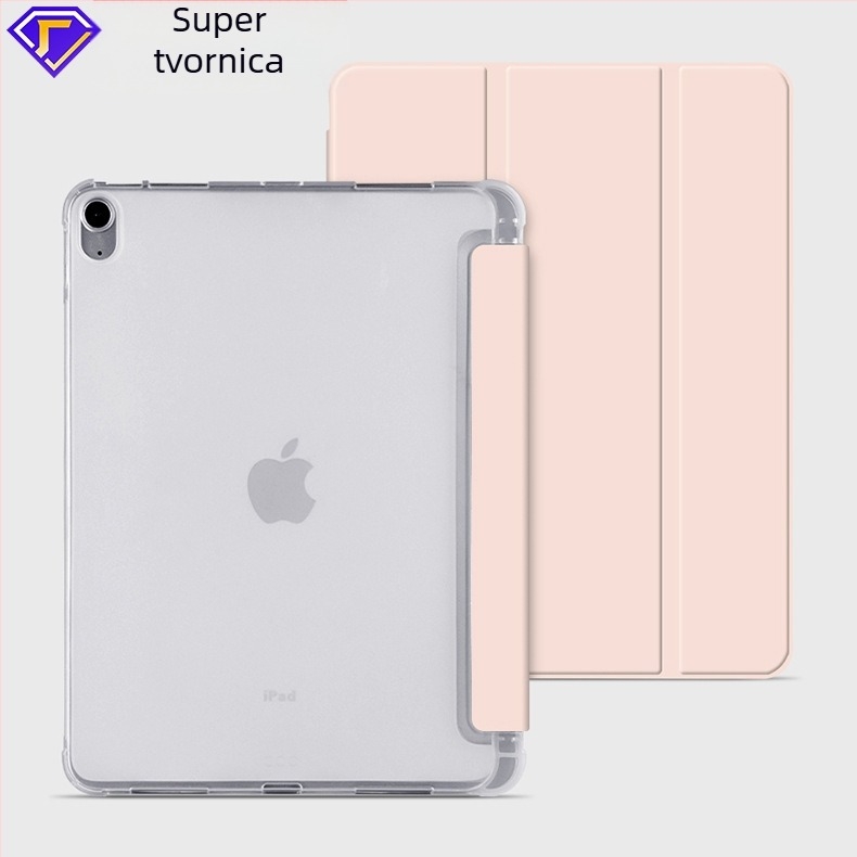 Kućište za iPad Pro 11 inča s pretincom za olovku, poluprozirno matno donje dno, prozirni TPU rubovi, potpuno pokriće