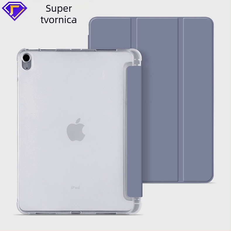 Kućište za iPad Pro 11 inča s pretincom za olovku, poluprozirno matno donje dno, prozirni TPU rubovi, potpuno pokriće