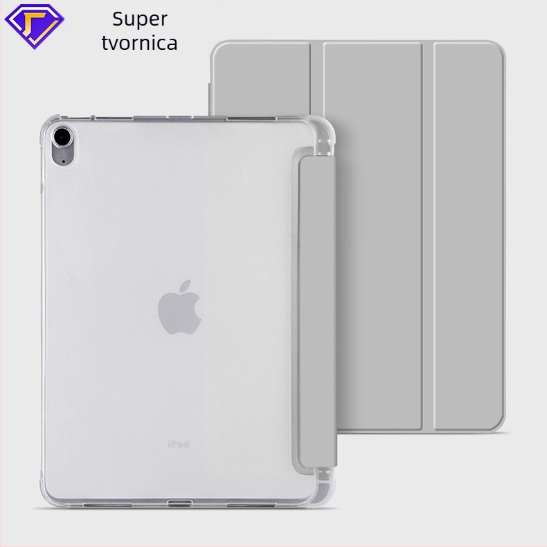 Kućište za iPad Pro 11 inča s pretincom za olovku, poluprozirno matno donje dno, prozirni TPU rubovi, potpuno pokriće