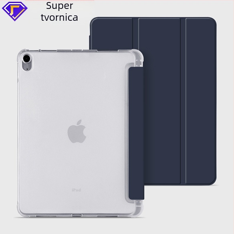 Kućište za iPad Pro 11 inča s pretincom za olovku, poluprozirno matno donje dno, prozirni TPU rubovi, potpuno pokriće