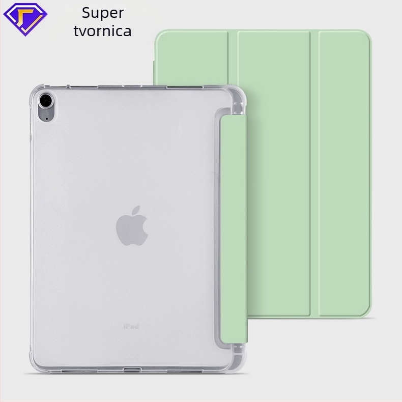 Kućište za iPad Pro 11 inča s pretincom za olovku, poluprozirno matno donje dno, prozirni TPU rubovi, potpuno pokriće