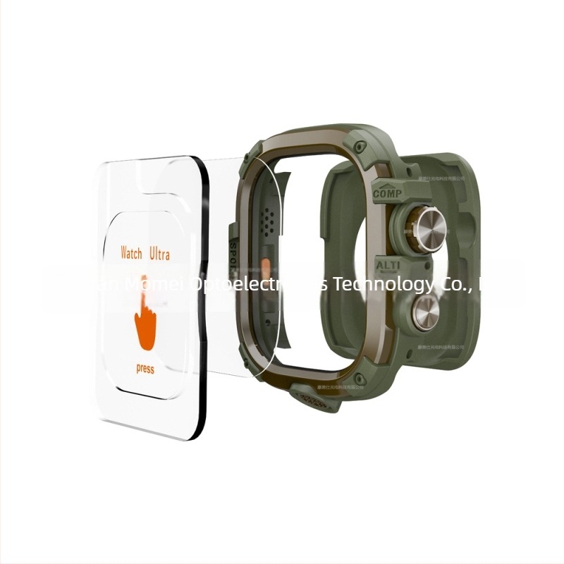 Zaštitna futrola za Apple Watch s kovnim vodootpornim kućištem i integriranim zaštitnim staklom; Kompatibilno s 44/45/46/49 mm; Materijal: PC + kaljeno staklo; Marka: Momeishi; Šifra: SBK-054