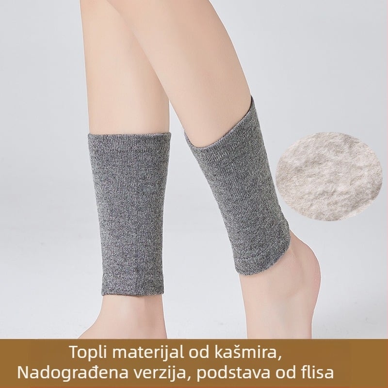 Kašmirske čarape za zaštitu gležnja s flis podstavom, elastične, unisex, zaštita gležnja i listova, tople za jesen-zimu