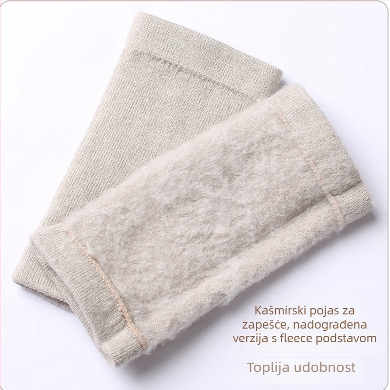 Kašmirske čarape za zaštitu gležnja s flis podstavom, elastične, unisex, zaštita gležnja i listova, tople za jesen-zimu