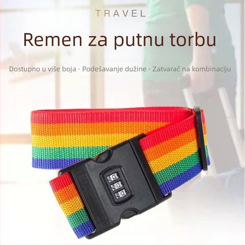 PU remen za prtljagu, debeli, podesivi, križno ojačani