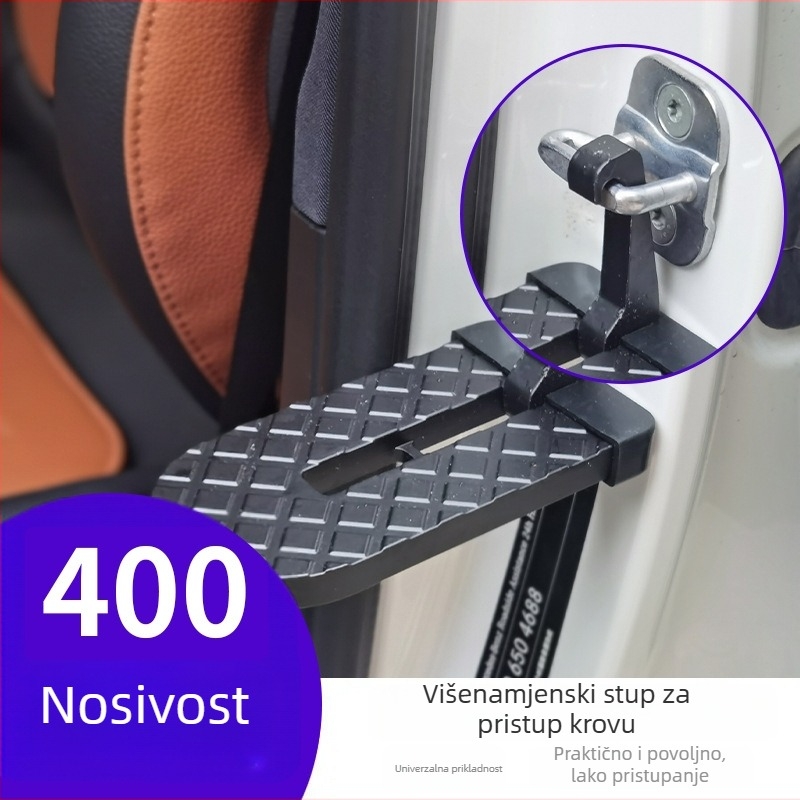 Pedal za penjanje od aluminijske legure za univerzalne SUV – višenamjenski, protuklizni pedal, kuka za zaključavanje vrata