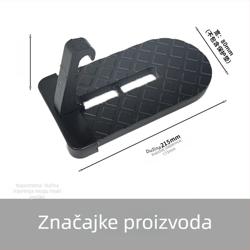 Pedal za penjanje od aluminijske legure za univerzalne SUV – višenamjenski, protuklizni pedal, kuka za zaključavanje vrata