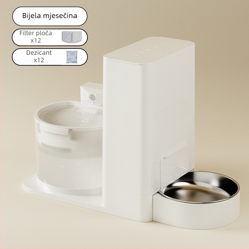 Dispenser vode i hranilica za mačke — sve u jednom, kontrola temperature, bežični dotok vode