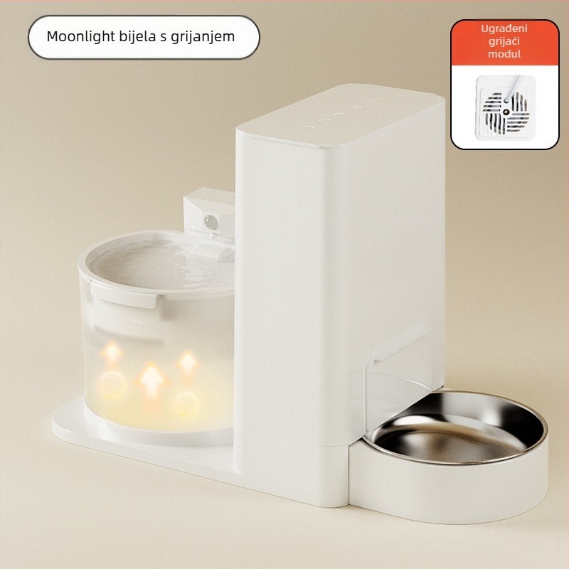Dispenser vode i hranilica za mačke — sve u jednom, kontrola temperature, bežični dotok vode
