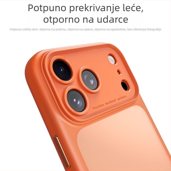 Zaštitna futrola za iPhone 17, 17 Pro, 17 Pro Max ili 17 Air, s AI gumbom, precizni otvor za kameru, uklonjivi poklopac; TPU+PC, otporna na padove.