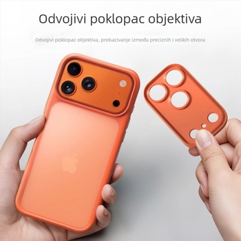 Zaštitna futrola za iPhone 17, 17 Pro, 17 Pro Max ili 17 Air, s AI gumbom, precizni otvor za kameru, uklonjivi poklopac; TPU+PC, otporna na padove.