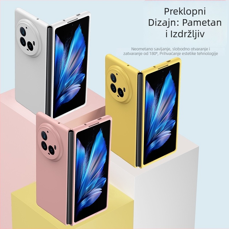 Futrola za Vivo Find N5 s flip dizajnom – kožni osjećaj, zaštita od padova, PC kućište CNC dorada, prilagodljivo, kompatibilno s Xfold5 i Xfold3 Pro