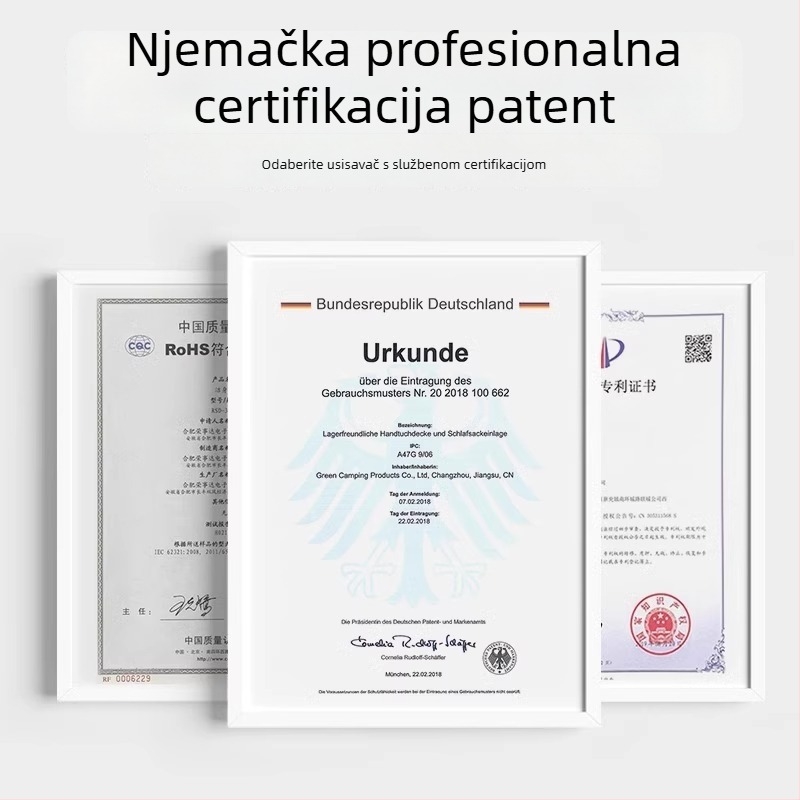 Ručni usisavač za automobil s bežičnim punjenjem, snažan usisni učinak 11000 Pa, kompaktan, 120 W ulazna snaga