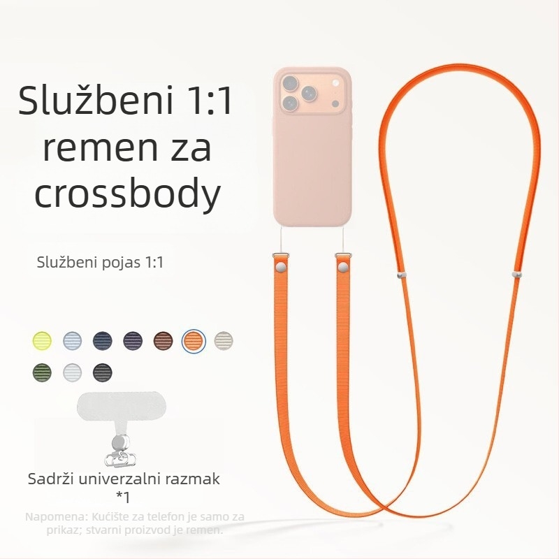 Magnetski crossbody kaiš za iPhone 17, najlonski pleteni kaiš, unisex, prilagodljivo logo, metalna kopča