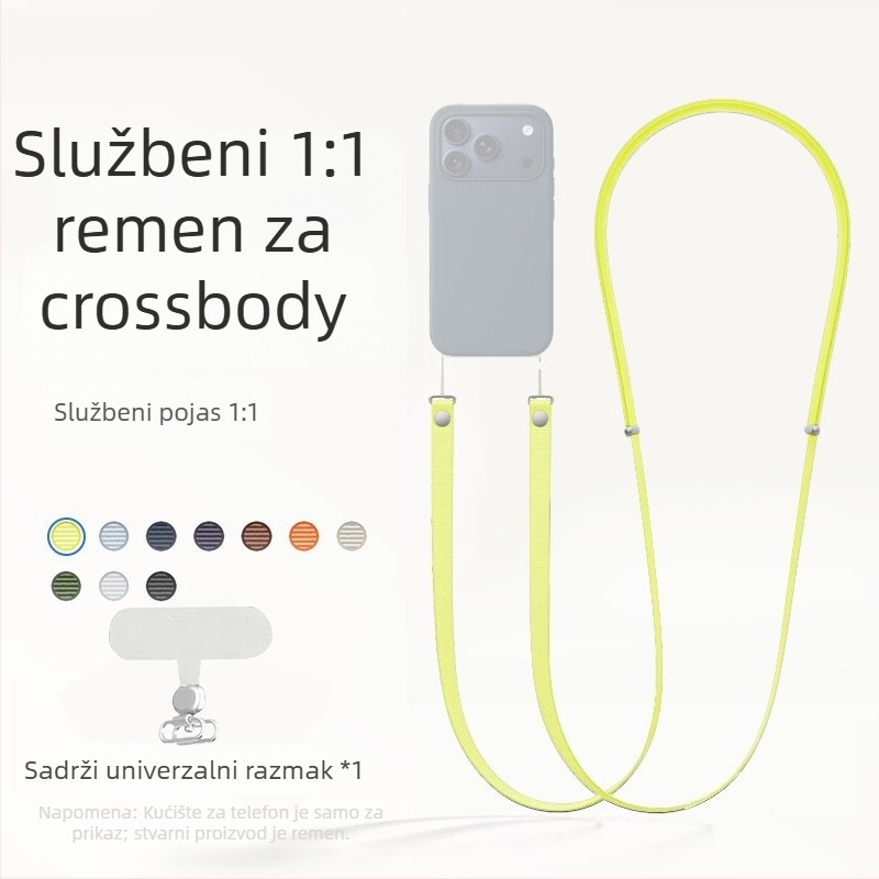 Magnetski crossbody kaiš za iPhone 17, najlonski pleteni kaiš, unisex, prilagodljivo logo, metalna kopča