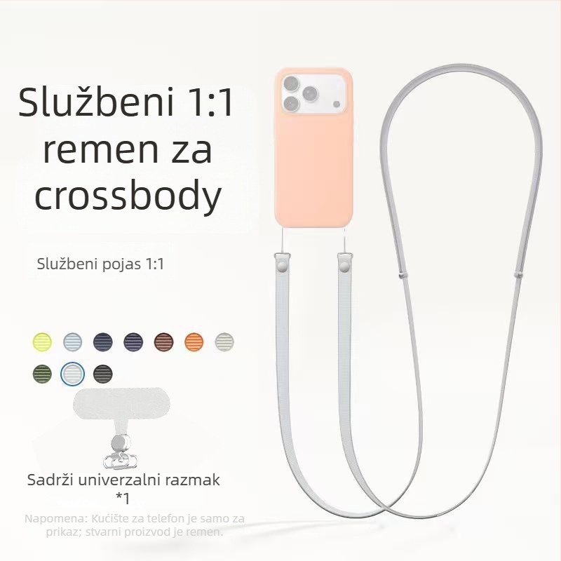 Magnetski crossbody kaiš za iPhone 17, najlonski pleteni kaiš, unisex, prilagodljivo logo, metalna kopča