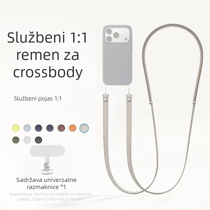 Magnetski crossbody kaiš za iPhone 17, najlonski pleteni kaiš, unisex, prilagodljivo logo, metalna kopča