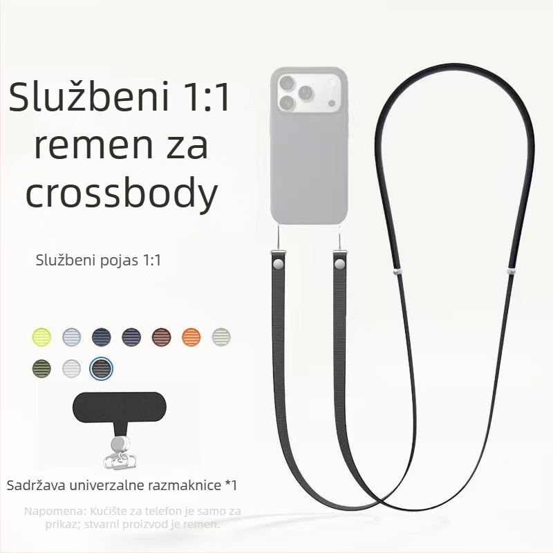 Magnetski crossbody kaiš za iPhone 17, najlonski pleteni kaiš, unisex, prilagodljivo logo, metalna kopča
