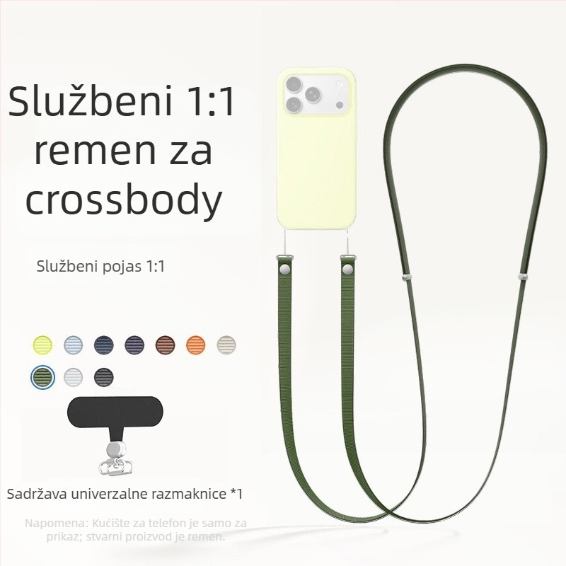 Magnetski crossbody kaiš za iPhone 17, najlonski pleteni kaiš, unisex, prilagodljivo logo, metalna kopča