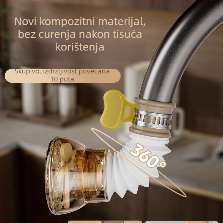 Uređaj protiv prskanja za kuhinjski faucet, plastično tijelo, keramički disk ventil, jedinstveni dizajn, moderan stil