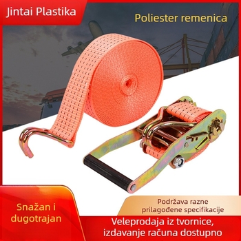Poliesterski napinjač tereta s dvostrukim kukama za prijevoz, nosivost 800 kg