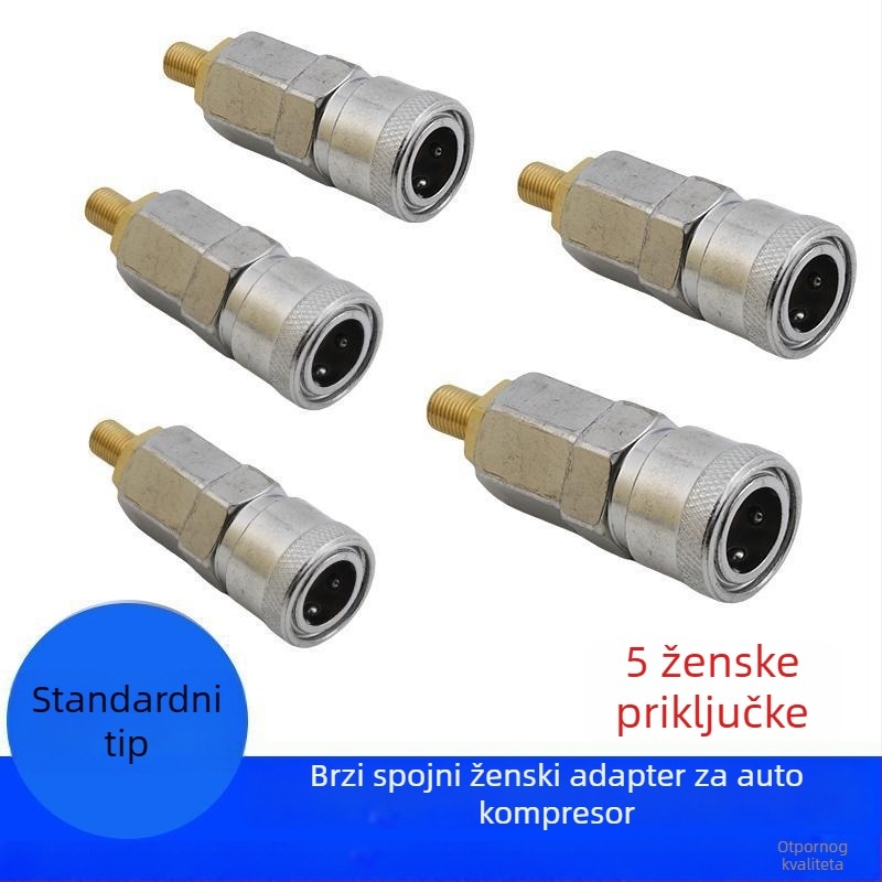 Ugrađena automobilna pumpa za zrak SP20 s brzim priključkom i samouzključavajućim ženskim konektorom za prašnu pištolj i pištolj za čavle, nadomjesni crijevo, 5.0 m kabel, 220 W, dvostruki cilindri, digitalni zaslon, 1–5 min rada