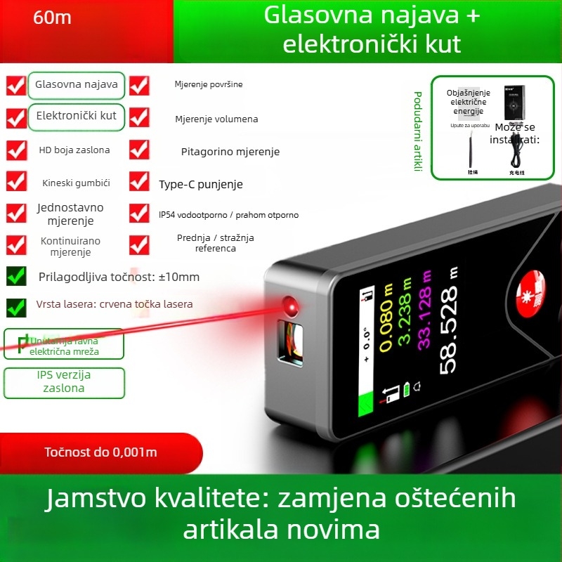 Laserski mjerač udaljenosti – ručni, infracrveni, digitalna ravnala