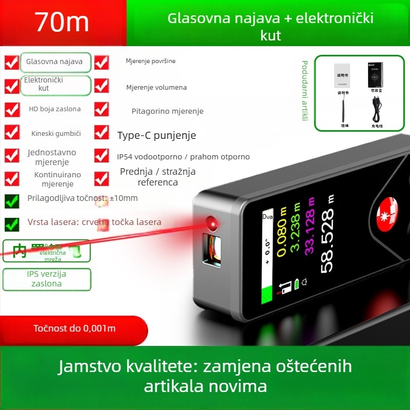 Laserski mjerač udaljenosti – ručni, infracrveni, digitalna ravnala