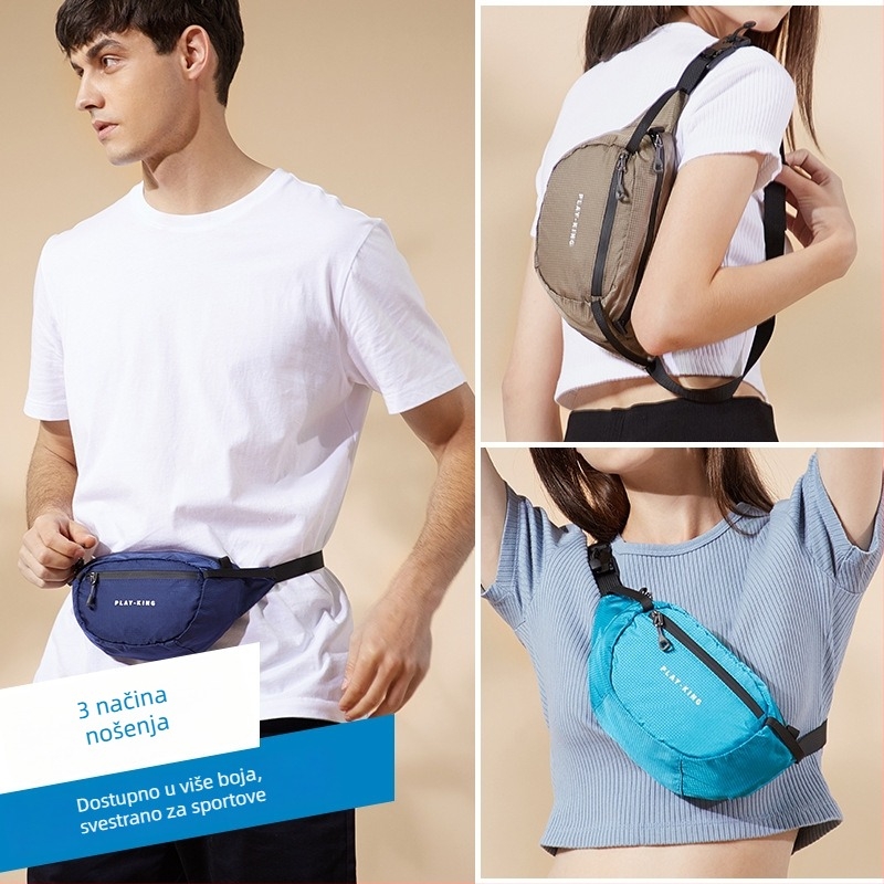 Unisex nylon sportska torba oko struka – prozračna, vodootporna, ultralegana, zaštita od krađe, za vanjske sportove