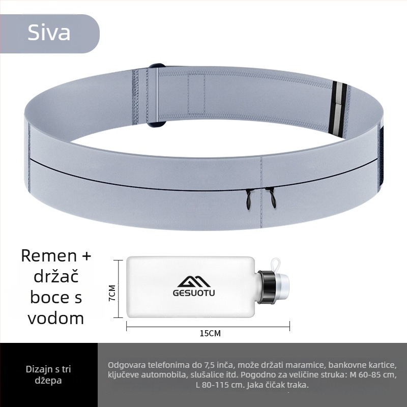 Pojas za trčanje s držačem za telefon i Velcro zatvaračem – višefunkcijski dodatak za fitness, maraton i outdoor sportove