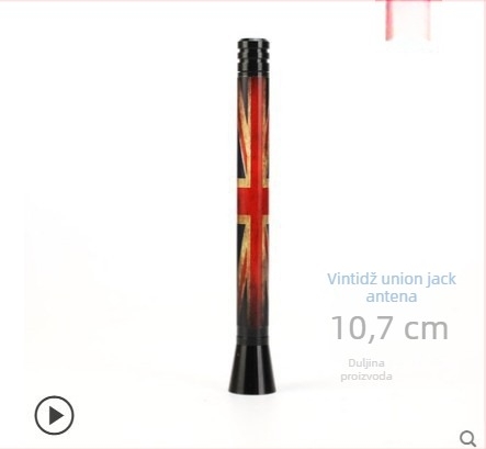 Mini antena za automobil s zastavama Ujedinjenog Kraljevstva i Njemačke, dekorativna antena za univerzalne automobile, navoja montaža, 12V, marka Dazzling
