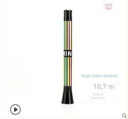 Mini antena za automobil s zastavama Ujedinjenog Kraljevstva i Njemačke, dekorativna antena za univerzalne automobile, navoja montaža, 12V, marka Dazzling