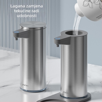 Automatski dozator sapuna sa senzorom od nehrđajućeg čelika, zidni, indukcijska funkcija, završna obrada otporna na otiske prstiju, 500 g