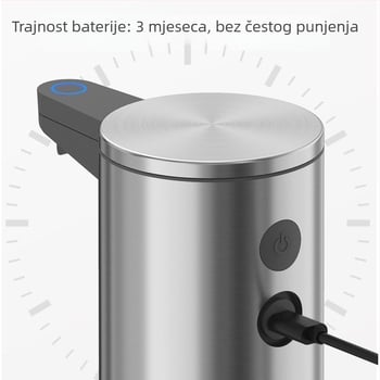 Automatski dozator sapuna sa senzorom od nehrđajućeg čelika, zidni, indukcijska funkcija, završna obrada otporna na otiske prstiju, 500 g