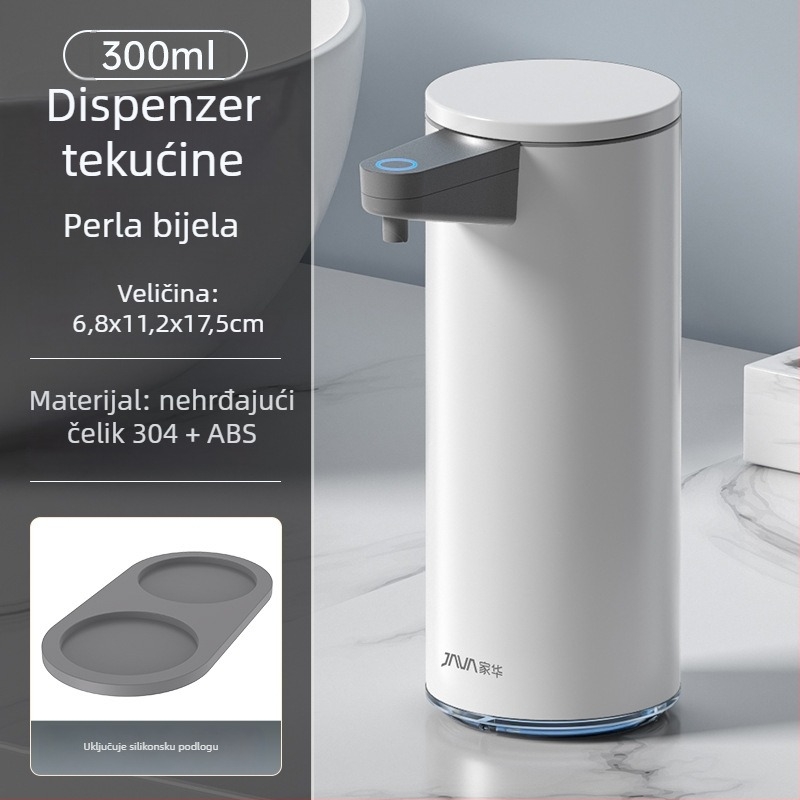 Automatski dozator sapuna sa senzorom od nehrđajućeg čelika, zidni, indukcijska funkcija, završna obrada otporna na otiske prstiju, 500 g