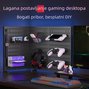 Stolni klips stalak za zidnu montažu, plastični, 1 razina, podesivi pojačani okvir za fiksiranje, višestruka primjena