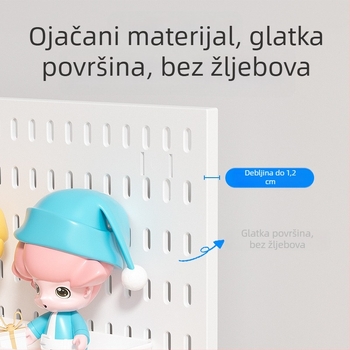 Stolni klips stalak za zidnu montažu, plastični, 1 razina, podesivi pojačani okvir za fiksiranje, višestruka primjena