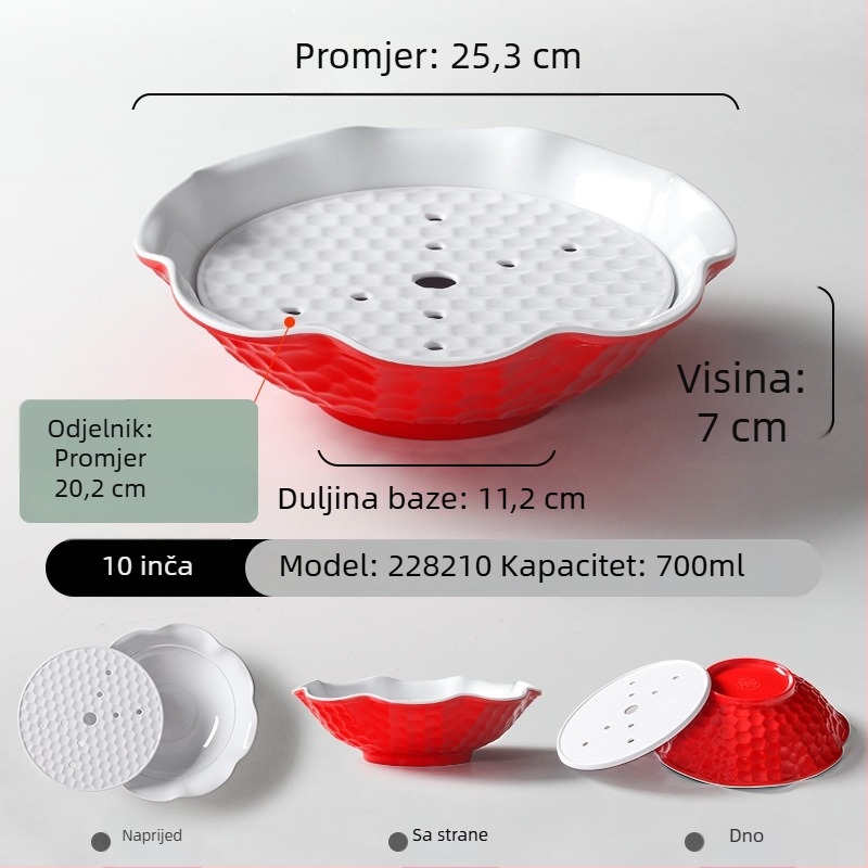 Melamin posuda za suhi led za sashimi i plodove mora, posebno oblikovana ploča s prilagođenim logotipom, za hotele
