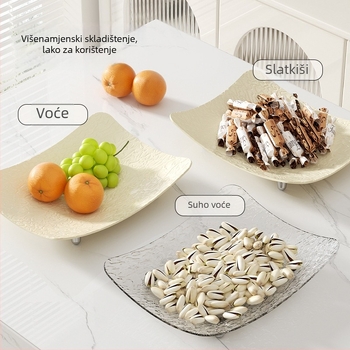 Pladanj za voće za dnevni boravak u stilu laganog luksuza, plastičan, model 2023, vrhunska kvaliteta