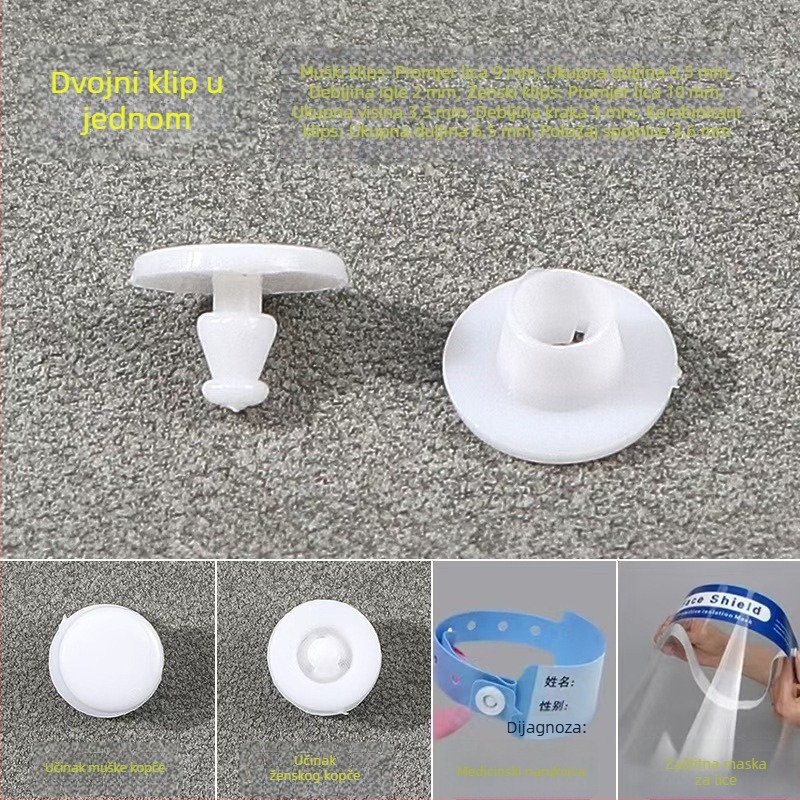 Spona protiv krađe s naljepnicom i trakom za zglob (plastika, gumb sa klikom, Tammy)
