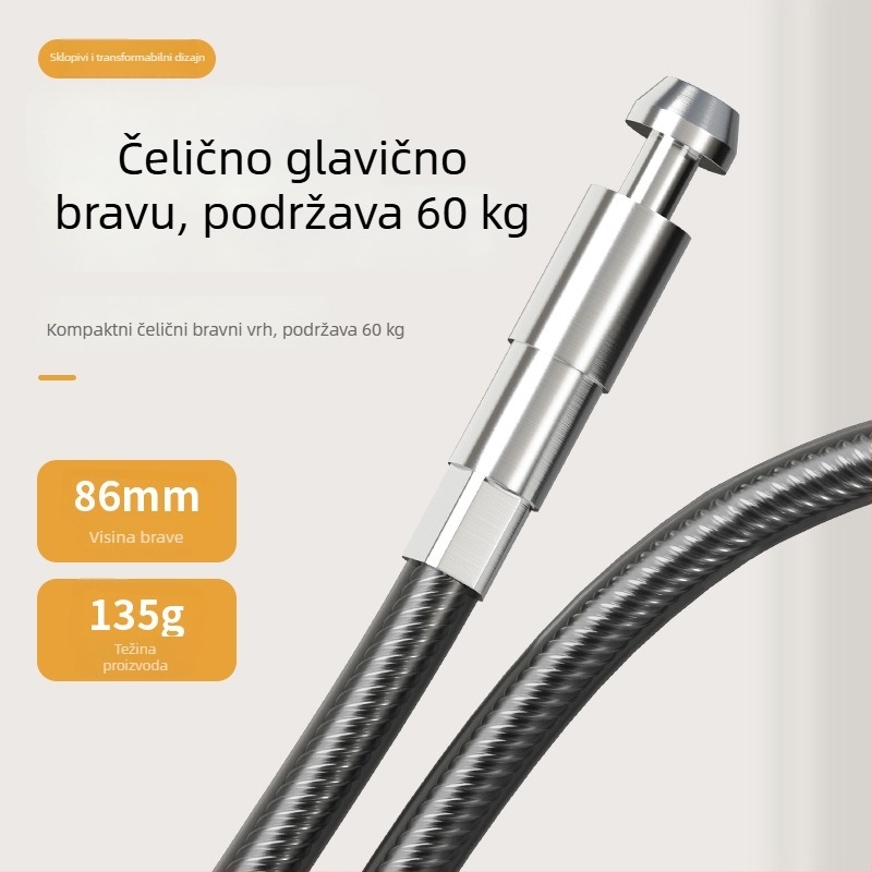 Mehanički lokot s čeličnim kabelom, promjer 5 mm, model G-GSGS-240420, pogodan za prtljagu, vrata ormarića i košare za bicikle