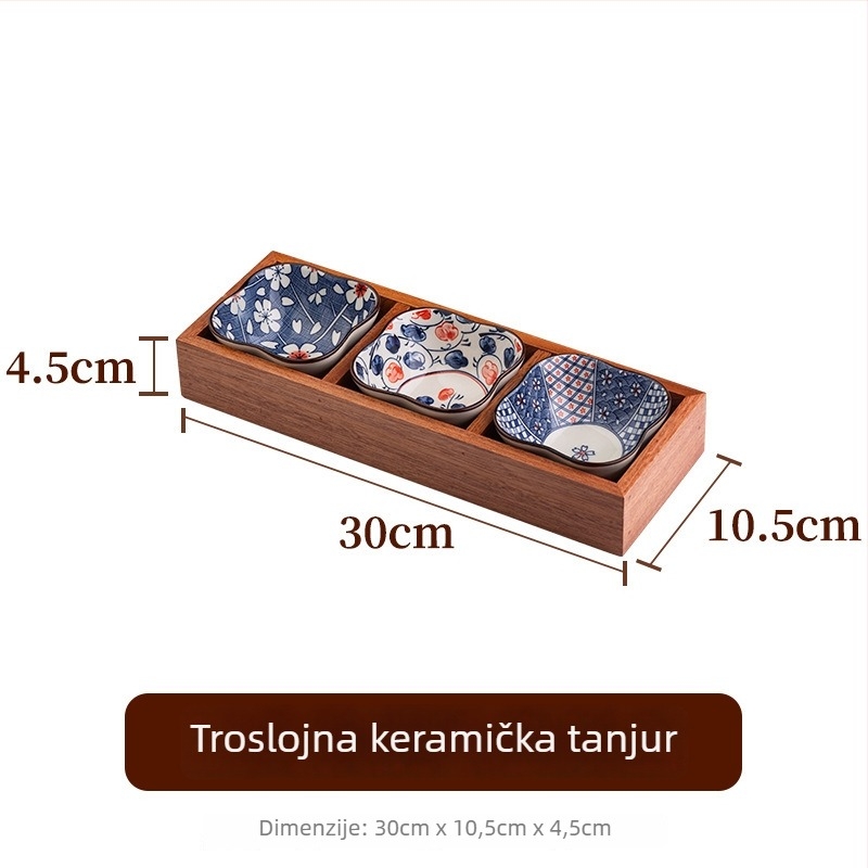 Tanjur za voće od ebony drveta, Sanjun, kineski stil, predstavljen 2019., vrhunska kvaliteta