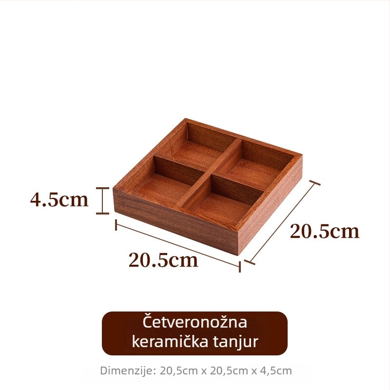 Tanjur za voće od ebony drveta, Sanjun, kineski stil, predstavljen 2019., vrhunska kvaliteta