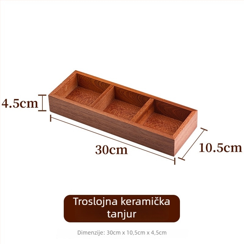 Tanjur za voće od ebony drveta, Sanjun, kineski stil, predstavljen 2019., vrhunska kvaliteta