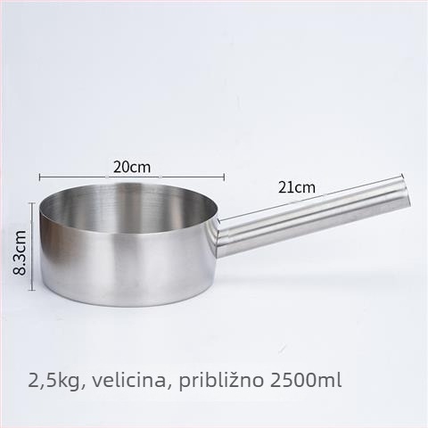 Žlica za vodu od nehrđajućeg čelika 304, ekstra debela, ravno dno, nije magnetična, drška od nehrđajućeg čelika