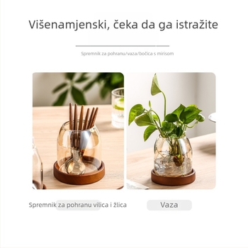 Retro japanskog stila kutija za pohranu voćnih vilica od nehrđajućeg čelika, vilice i žlice za desert, voćni štapići i držač za štapiće