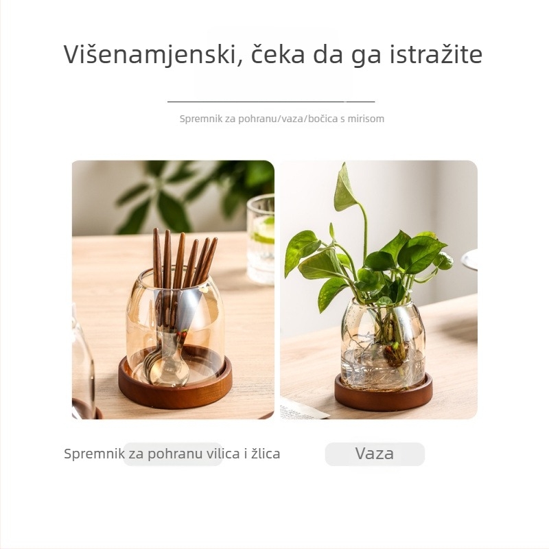 Retro japanskog stila kutija za pohranu voćnih vilica od nehrđajućeg čelika, vilice i žlice za desert, voćni štapići i držač za štapiće